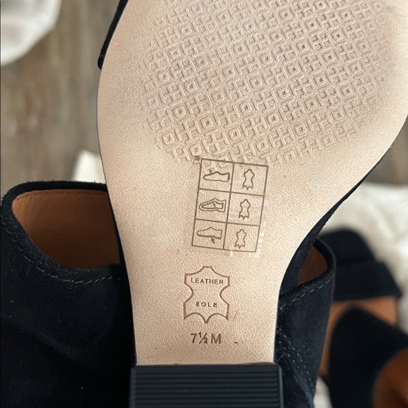 Tory Burch Black Suede Wedge Heels - Authentic - Picture 4 of 4